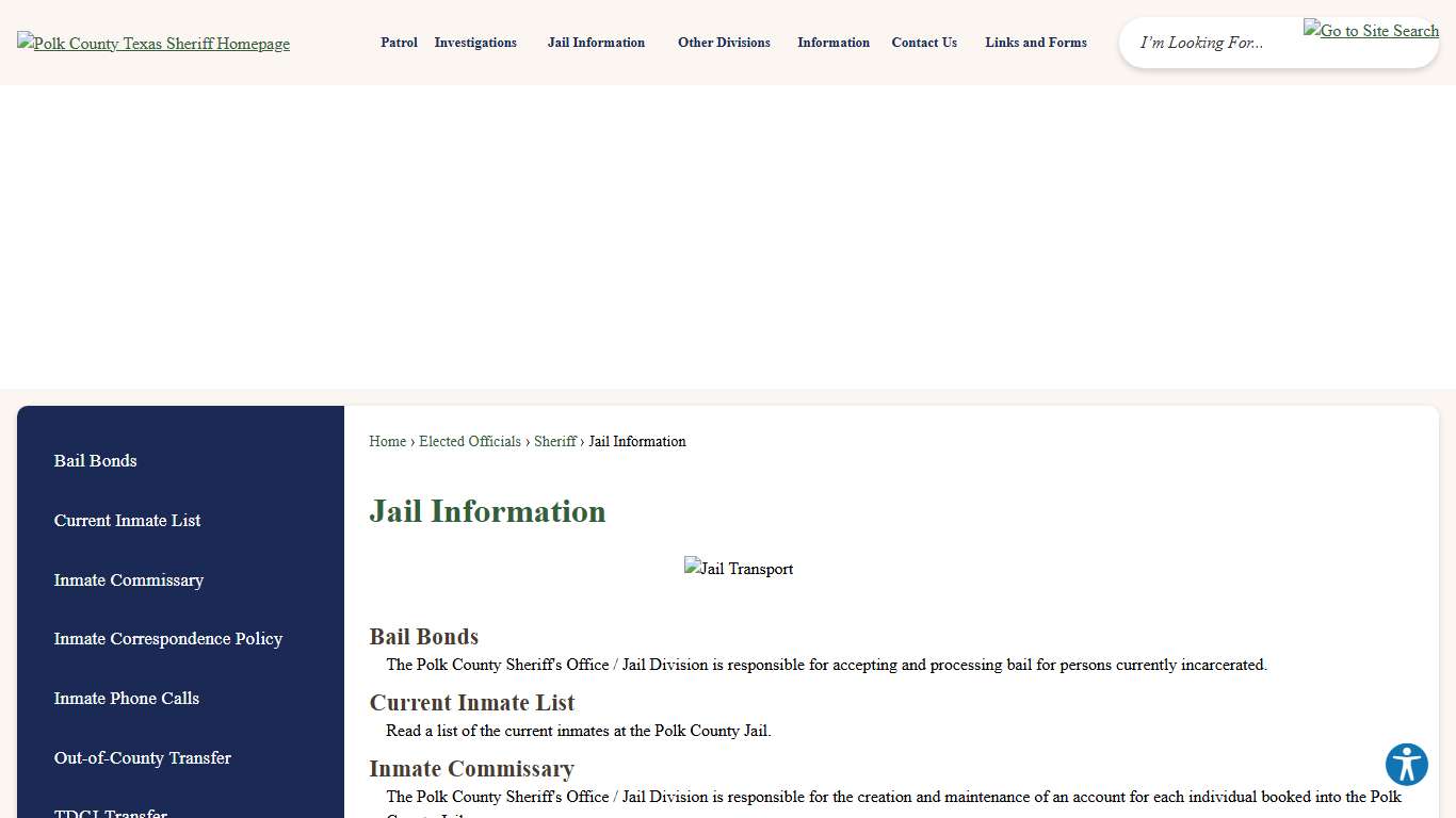 Jail Information | Polk County, TX