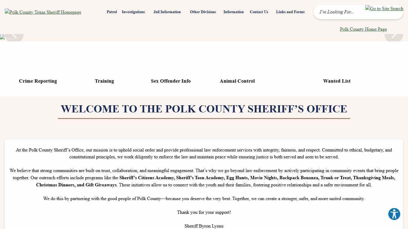 Sheriff | Polk County, TX